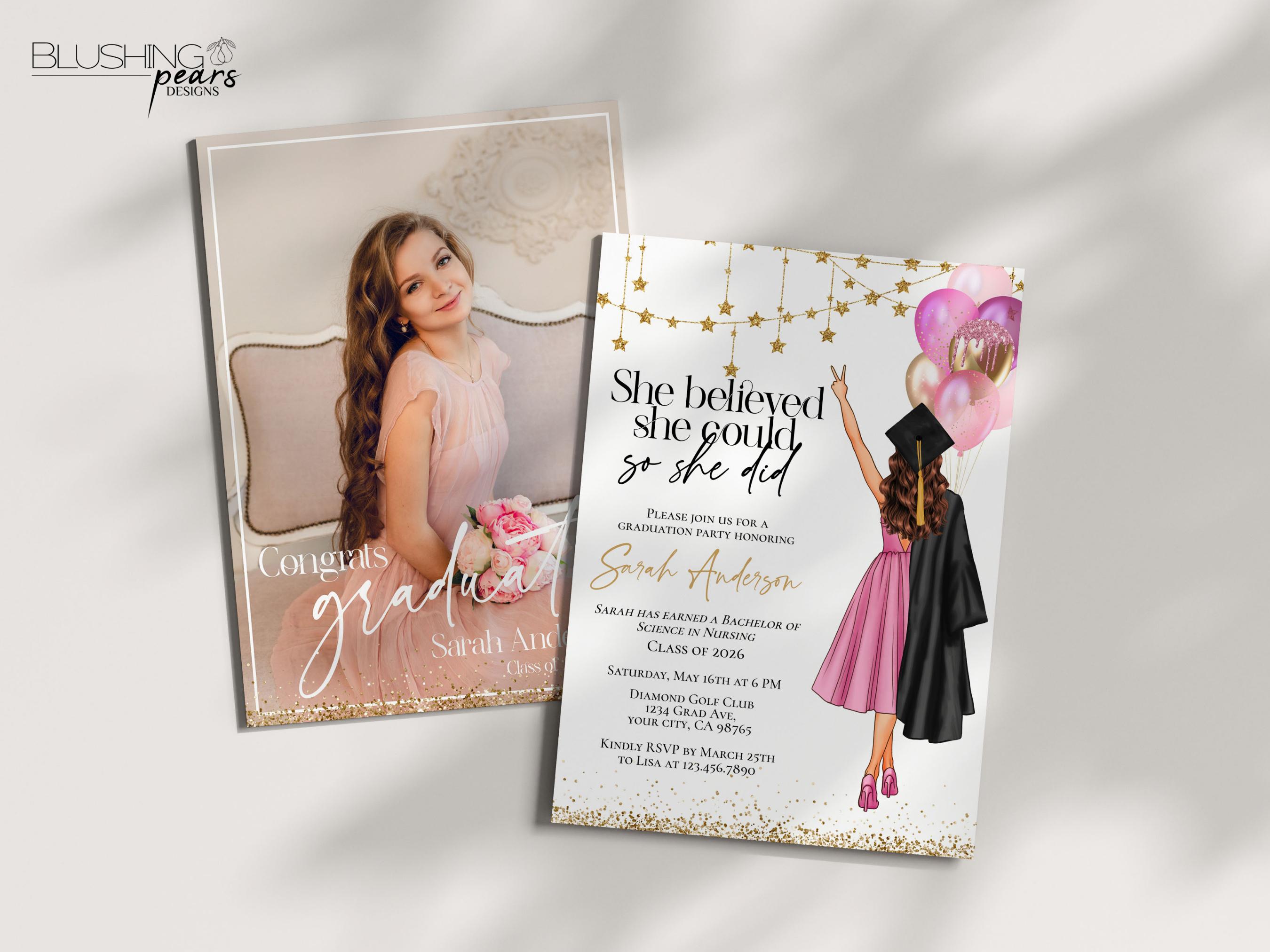 Personalized Custom Graduation Invitation, Class of 2025