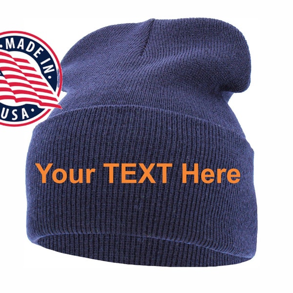 Personalize Embroidered Text Beanie | Winter Hat