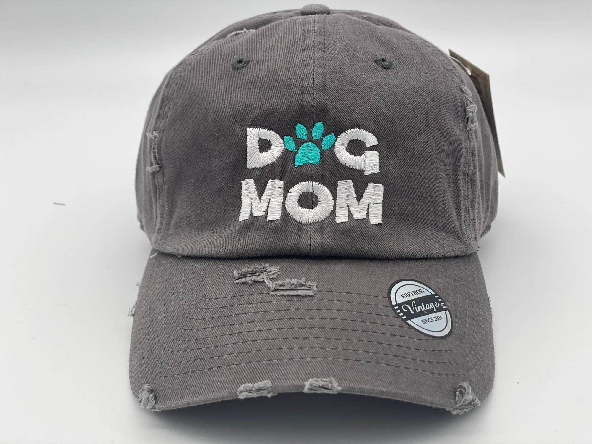 Dog Mom | Vintage Distressed Baseball Cap | Dog Mom Gift 