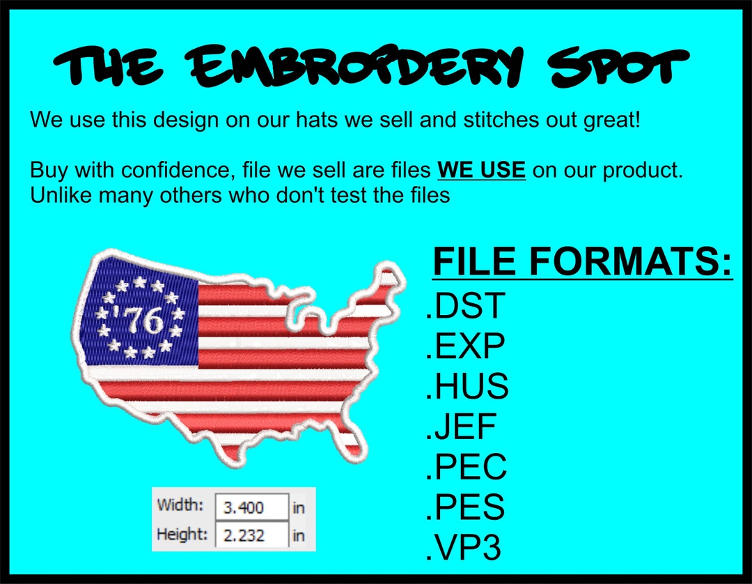 Betsy Ross US Flag Outline Machine Embroidery Design | Instant Download ...