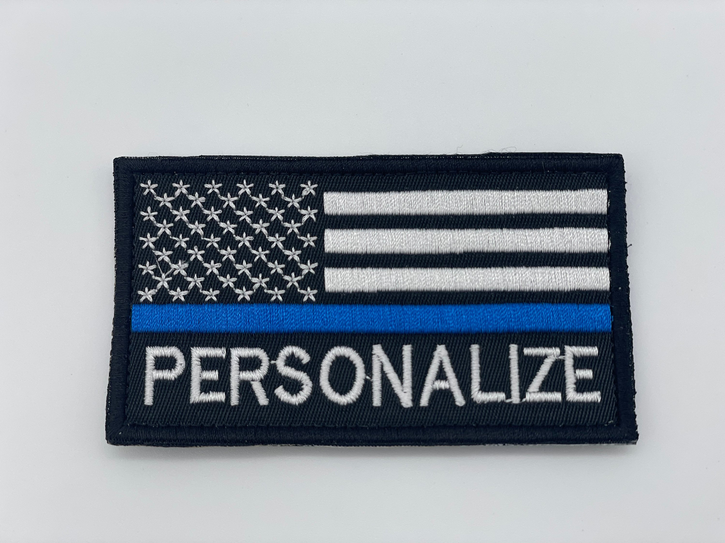 Patch Panel, Thin Blue Line American Flag. 