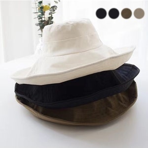 Bucket hat, Wide brim bucket hat, women's sun hat, Basin cap, sun hat, coffee beach hat, large brim hat, women elegant hat, gardening hat
