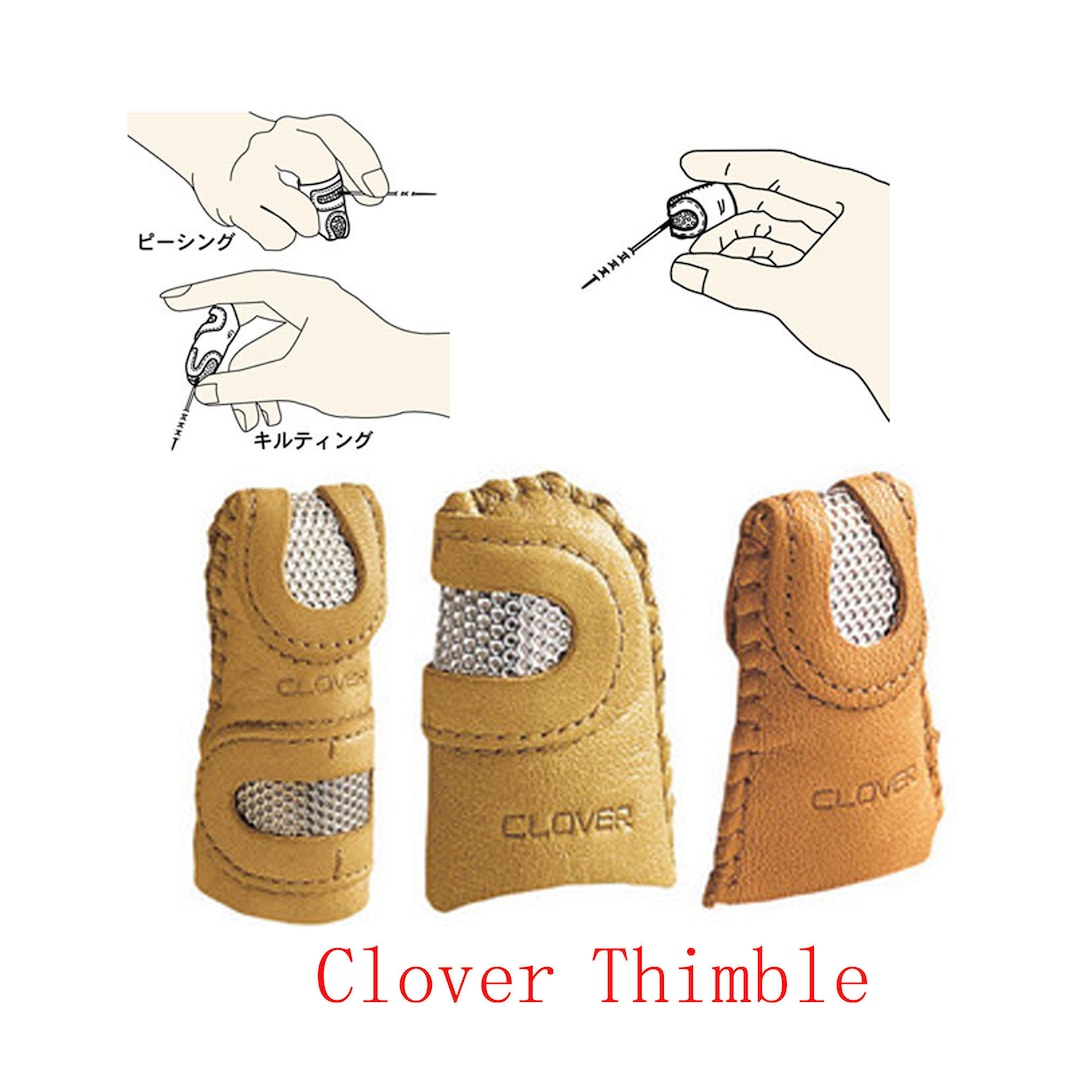 Japanese Clover Leather Thimble Sewing Quilting Embroidery Tool 