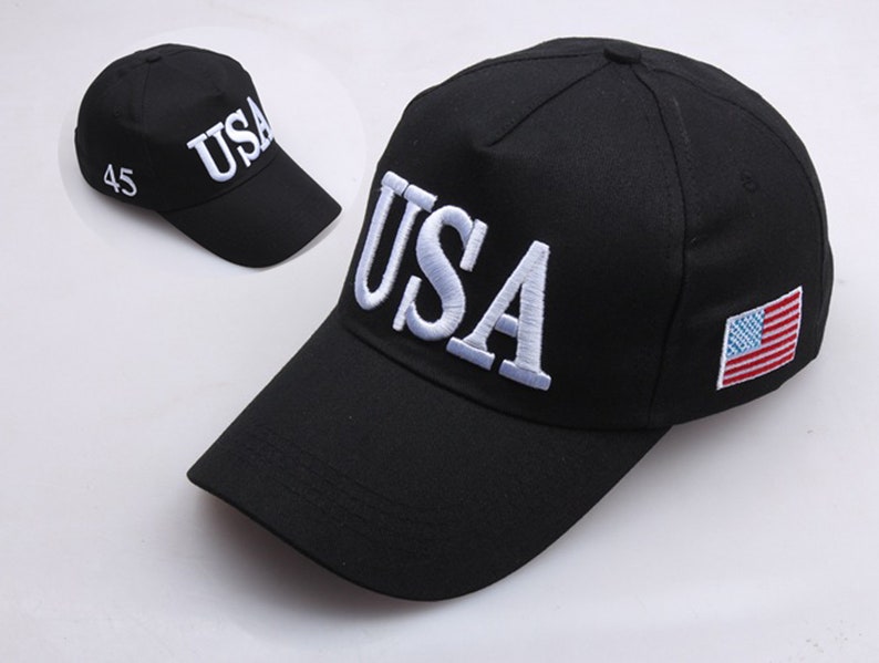 Headgear cap, embroidered cap\uff0calpine hat Black Ponytail cap summer sunscreen hat outdoor hat women/'s baseball hat USA flag cap