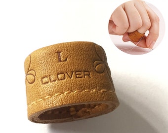 Clover Thimble. High quality thick leather thimble. Finger cover DIY home sewing thimble. Embroidery tools.