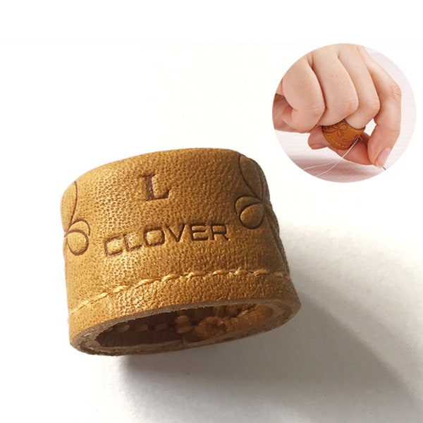 Clover Thimble. High quality thick leather thimble. Finger cover DIY home sewing thimble. Embroidery tools.