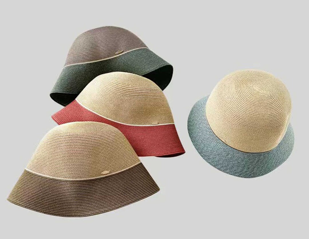 Summer Straw Bucket Hat Straw Hat for Women Beach Hat Etsy