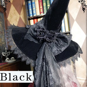 Halloween Witch Hat Gothic Magic Costume Accessories Props - Etsy