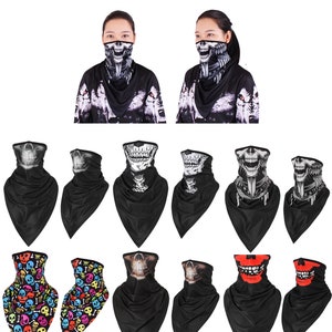Skull scarf neck gaiter/ Multi-purpose face mask/ balaclava bandana Human skeleton neck mask/ Neck warmer, head mask, ice silk handkerchief