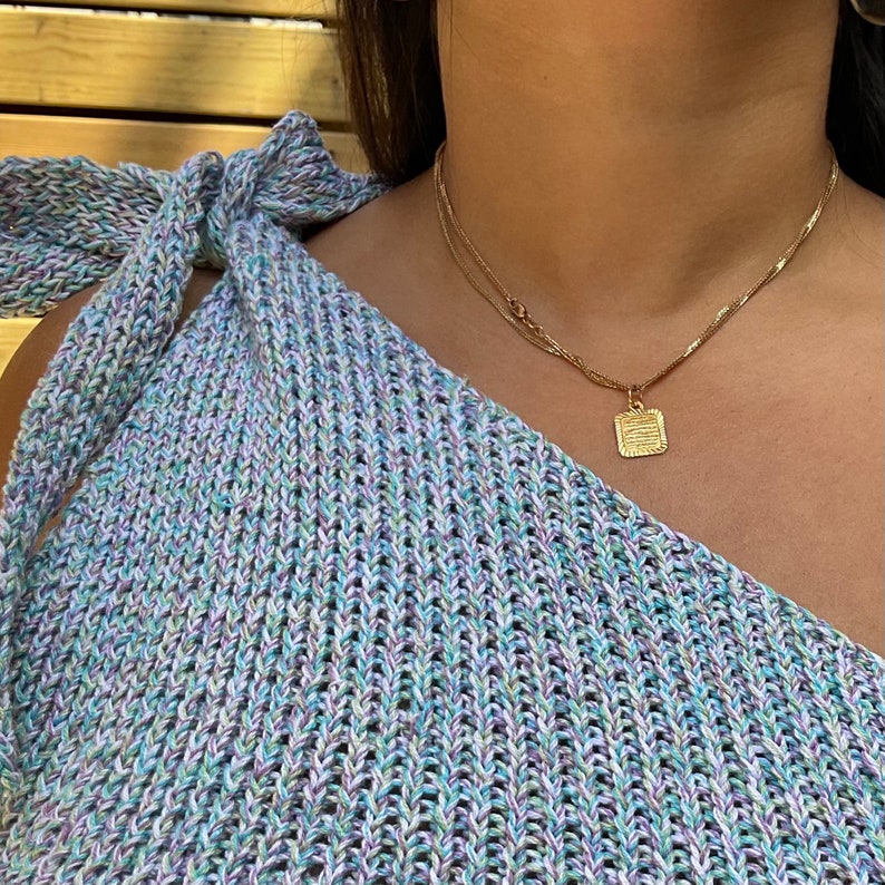 ONE SHOULDER Tank Top Knitting Pattern Etsy