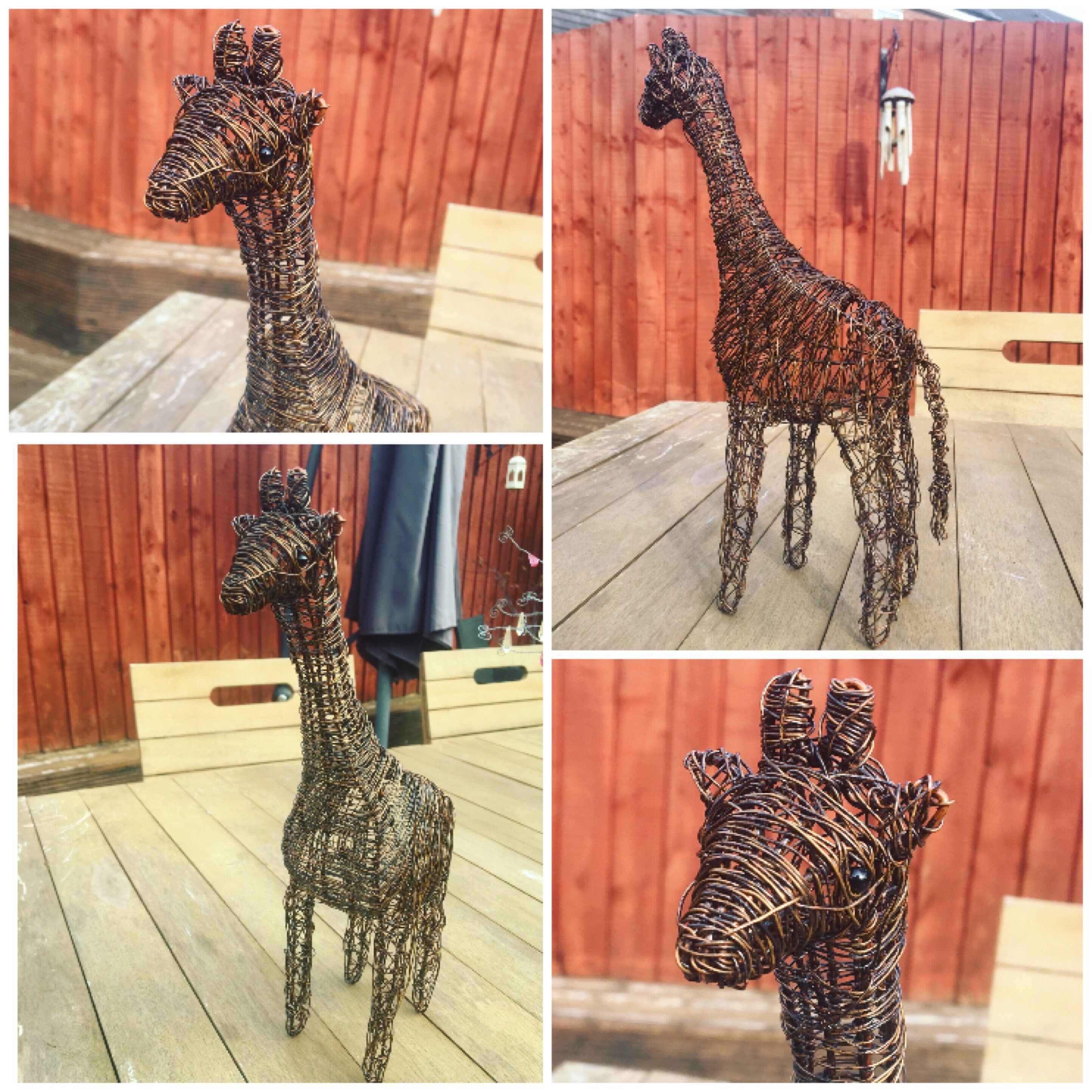 Wirework giraffe sculpture animal sculpture wire giraffe | Etsy