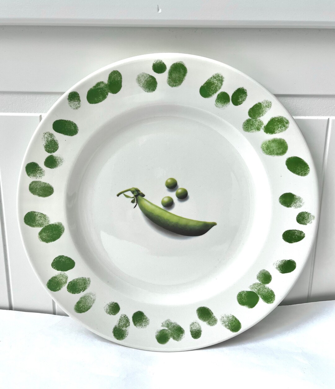 Rare Prinknash Abbey Pottery Plate Green Peas 9 Clifford Etsy