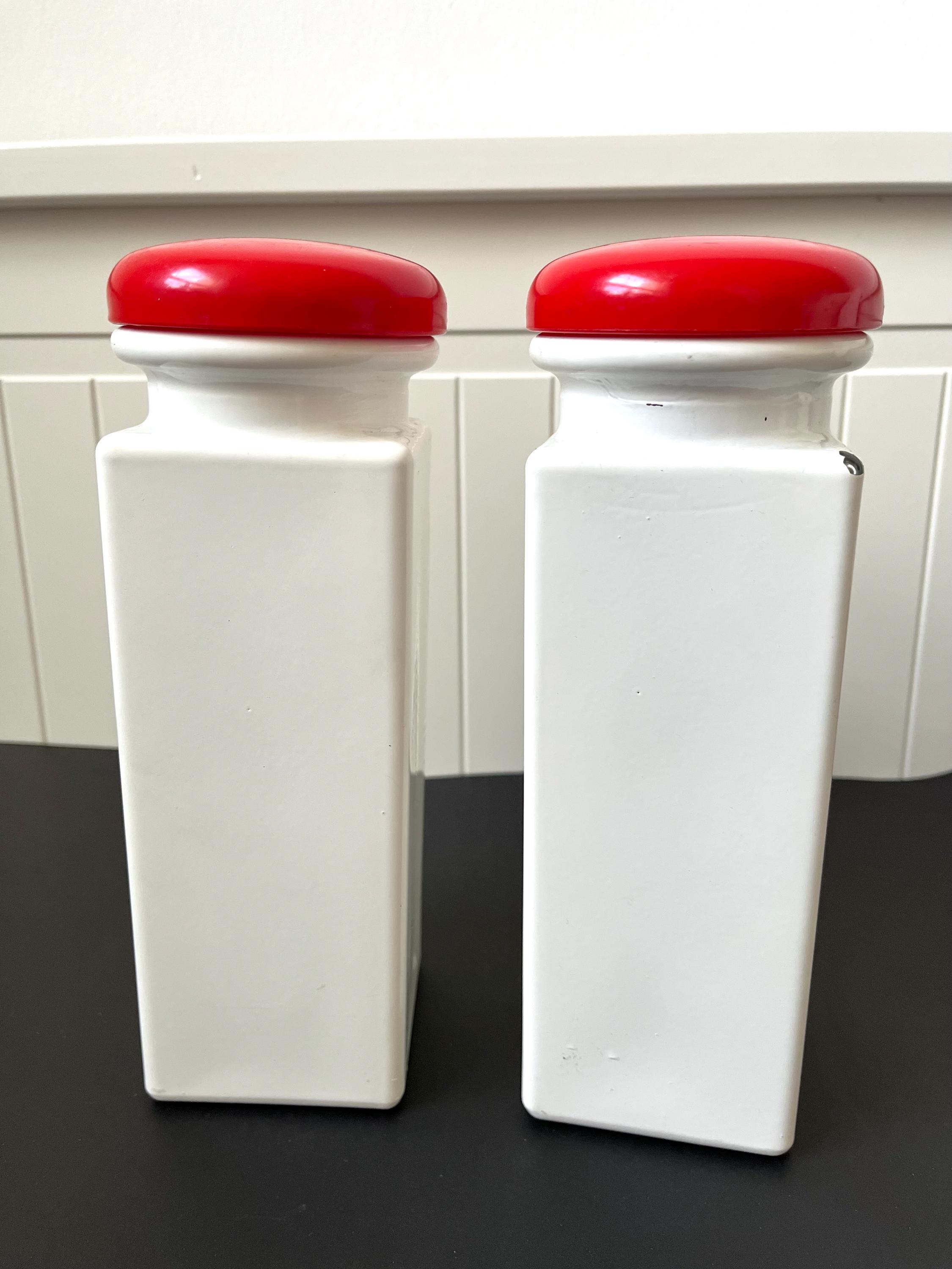 ヴィンテージ フレンチエナメルガラスキャニスターセット シュクレ