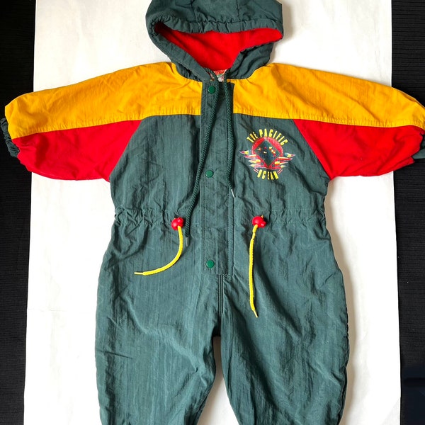 18m Vintage 80-90s Gumballs by Claire Bell Toddler Jumpsuit Overall Bunting Tracksuit, Made in Canada
