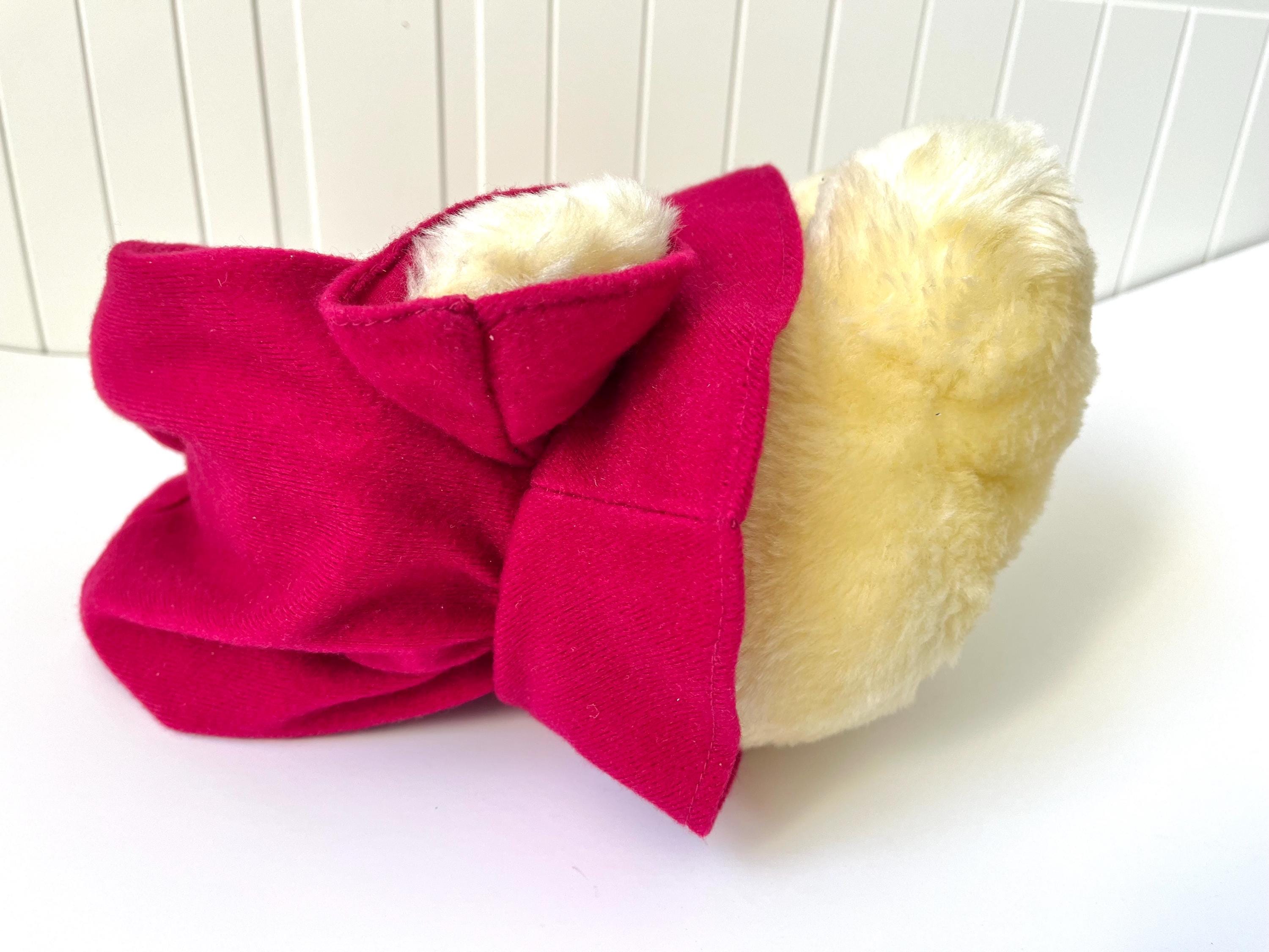 1985 Vintage Chubbles Interactive Plush Toy Animal Red Cape