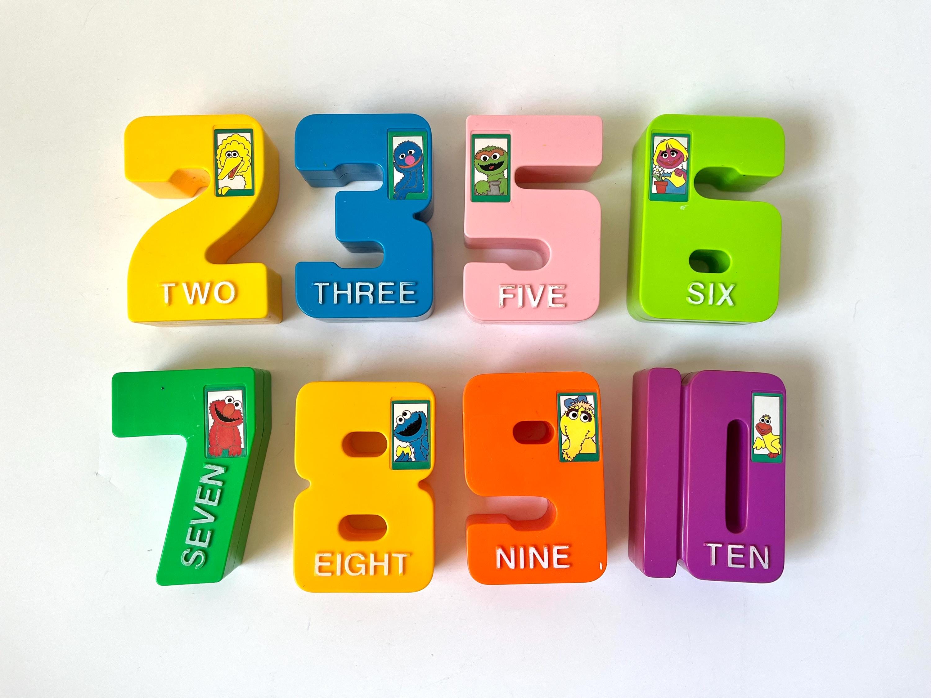 Vintage Tyco Sesame Street Jumbo 4.5” Numbers 2 3 5 6 7 8 9 10