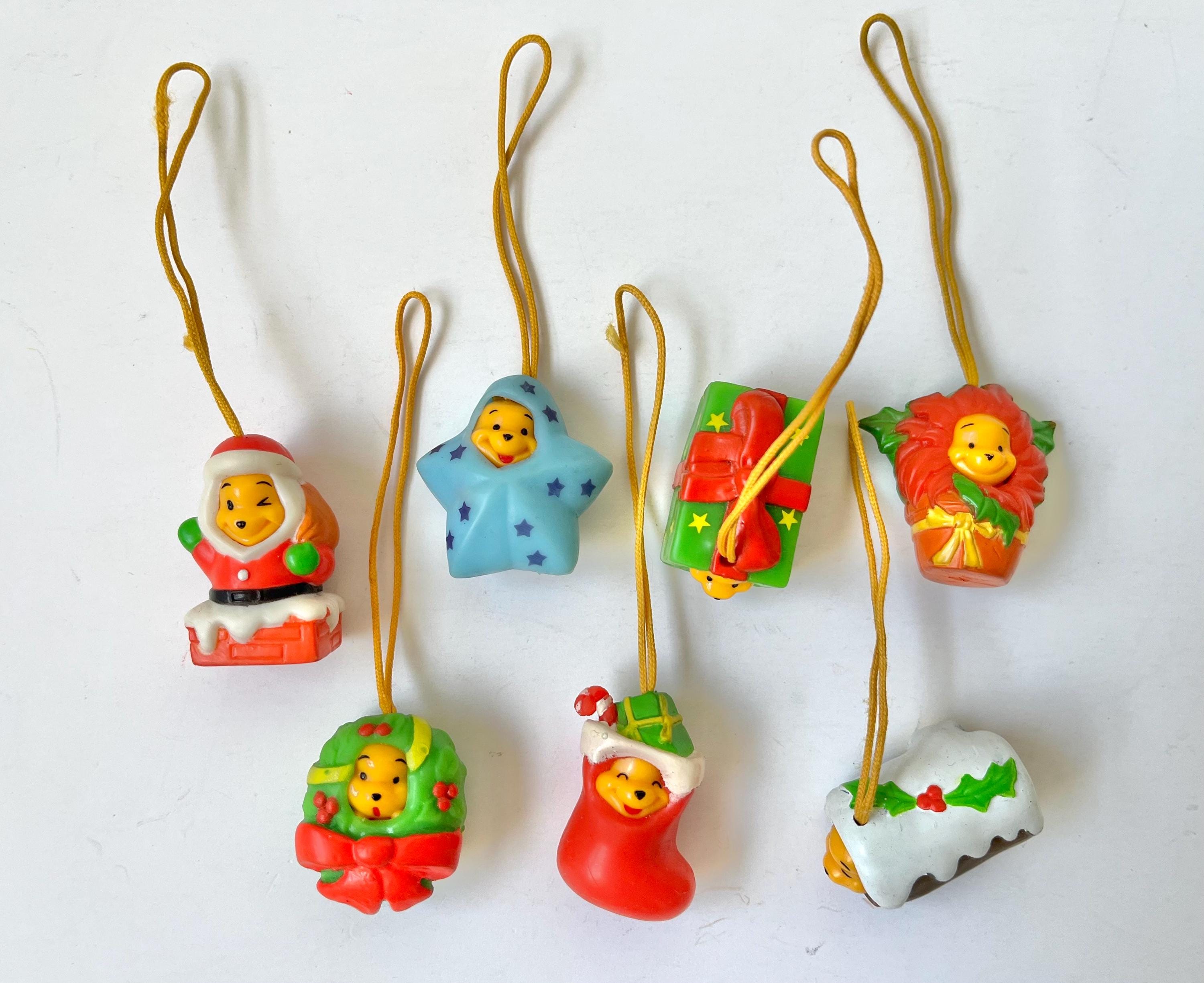 Set of 7 Vintage Peek-a-pooh Christmas Phone Danglers - Series #10
