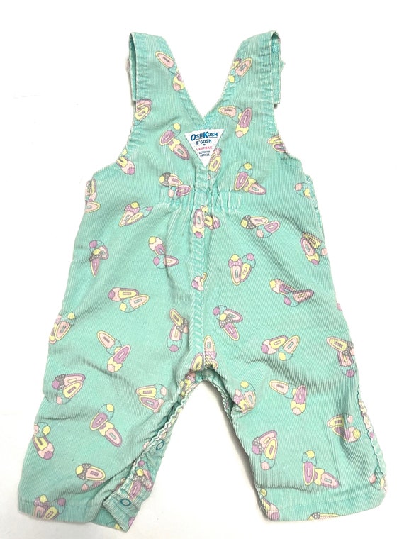 made in USA オシュコシュ　OSHKOSH B'GOSH Osh Kosh B'gosh overall usa Girls flower yellow + Genuine