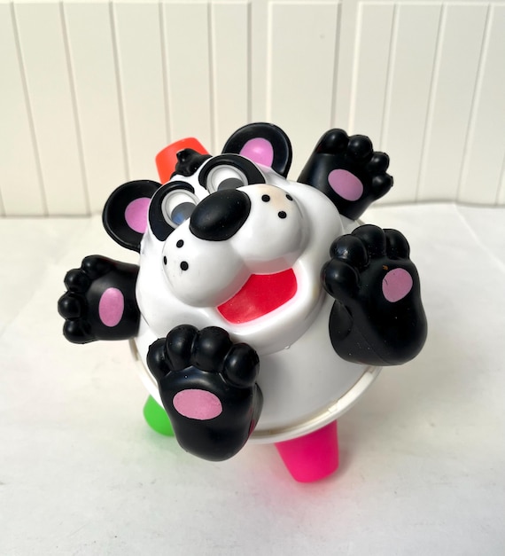 Vintage 1992 ERTL Panda Bumble Ball Buddy Toy - 1990s Vibrating