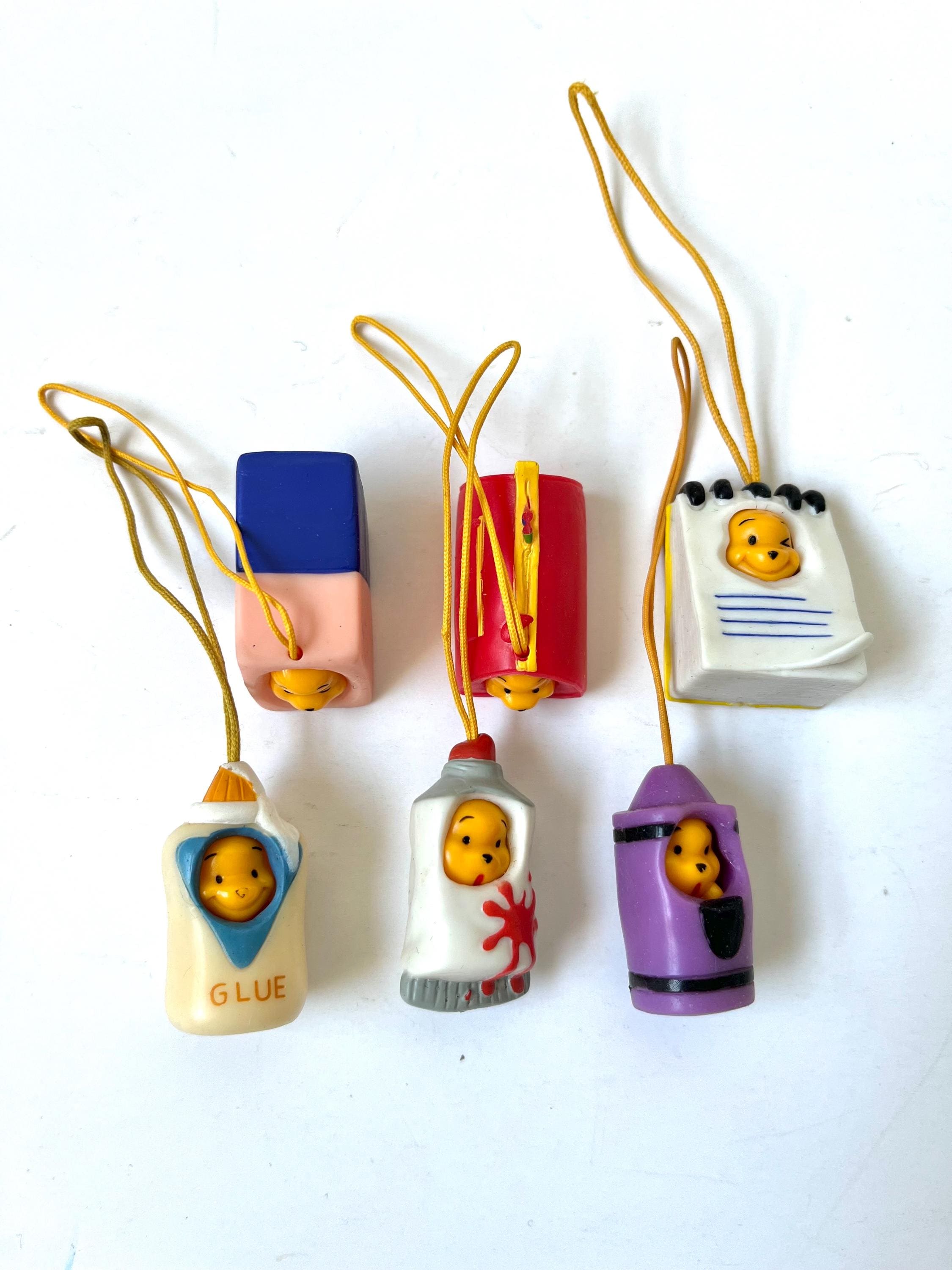 Set of 6 Vintage Peek-a-pooh Back to School Phone Danglers