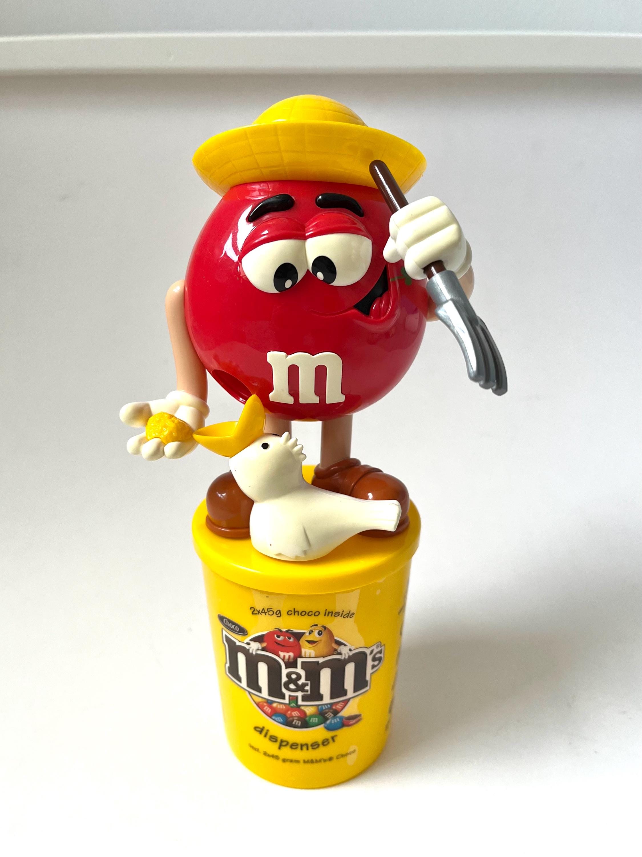Vintage M&m's Red Farmer W/chicken Duck Sweet/candy Dispenser