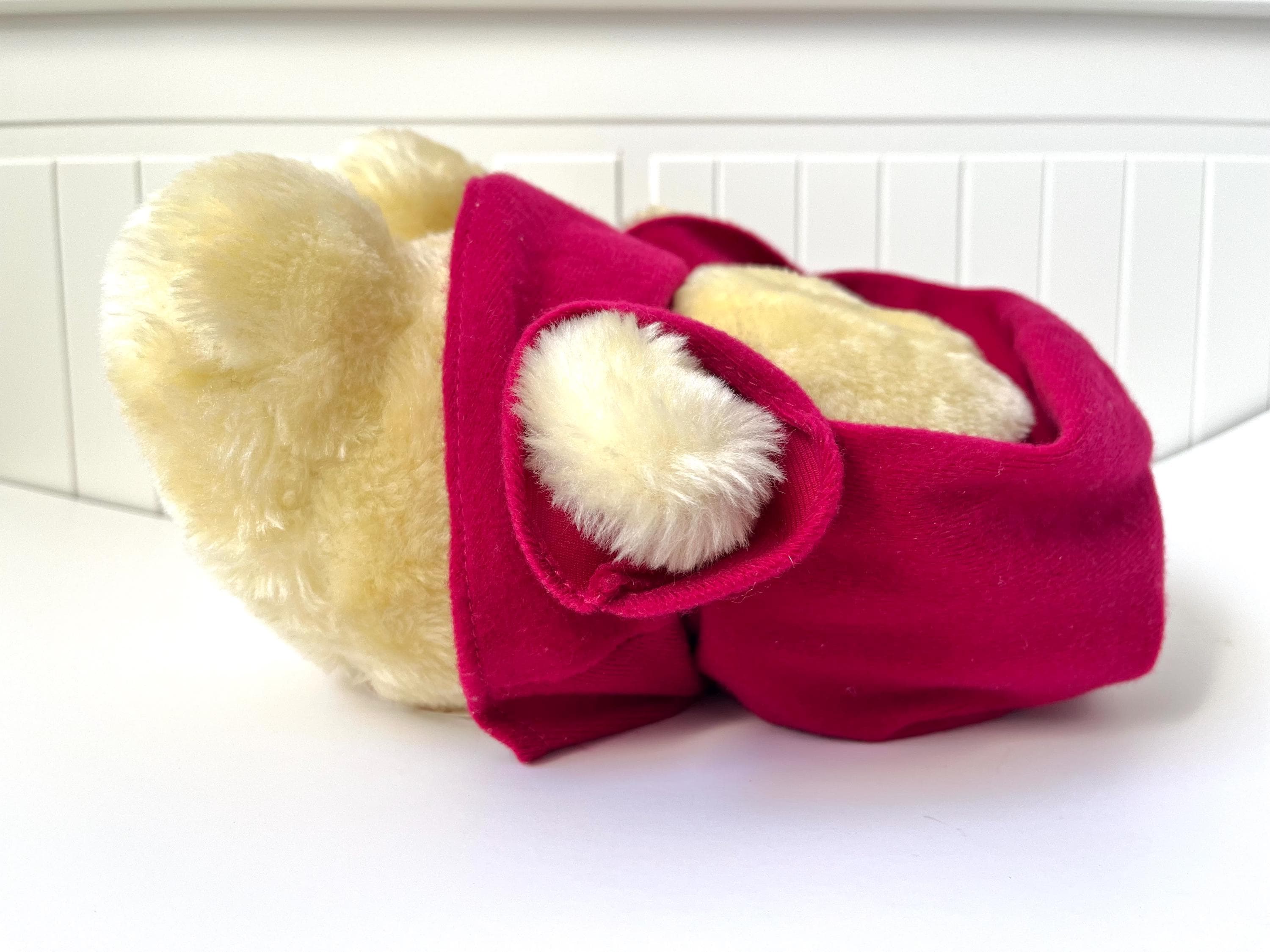 1985 Vintage Chubbles Interactive Plush Toy Animal Red Cape