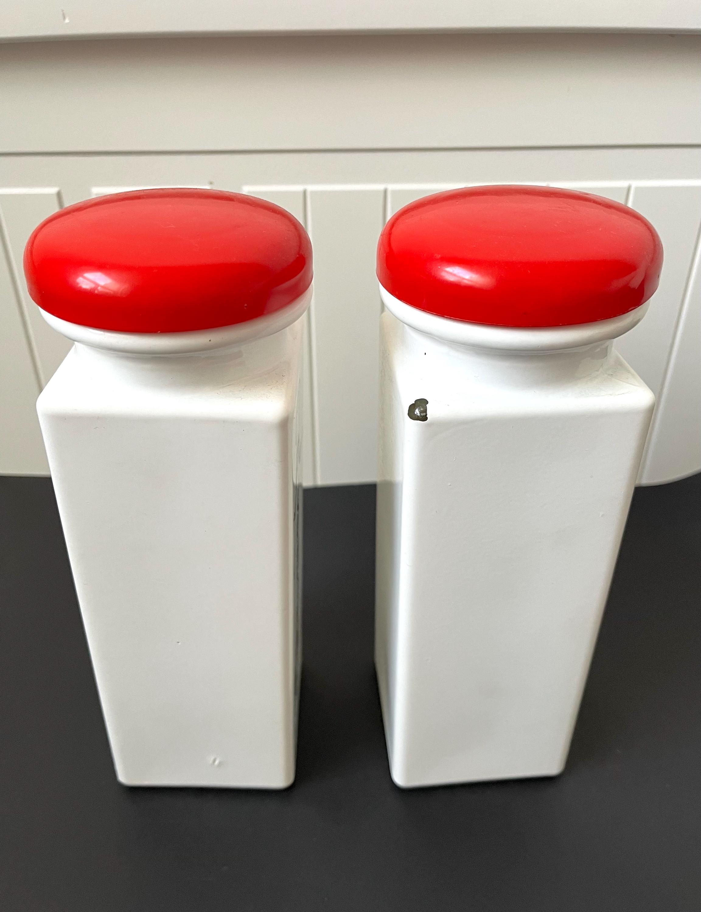 ヴィンテージ フレンチエナメルガラスキャニスターセット シュクレ