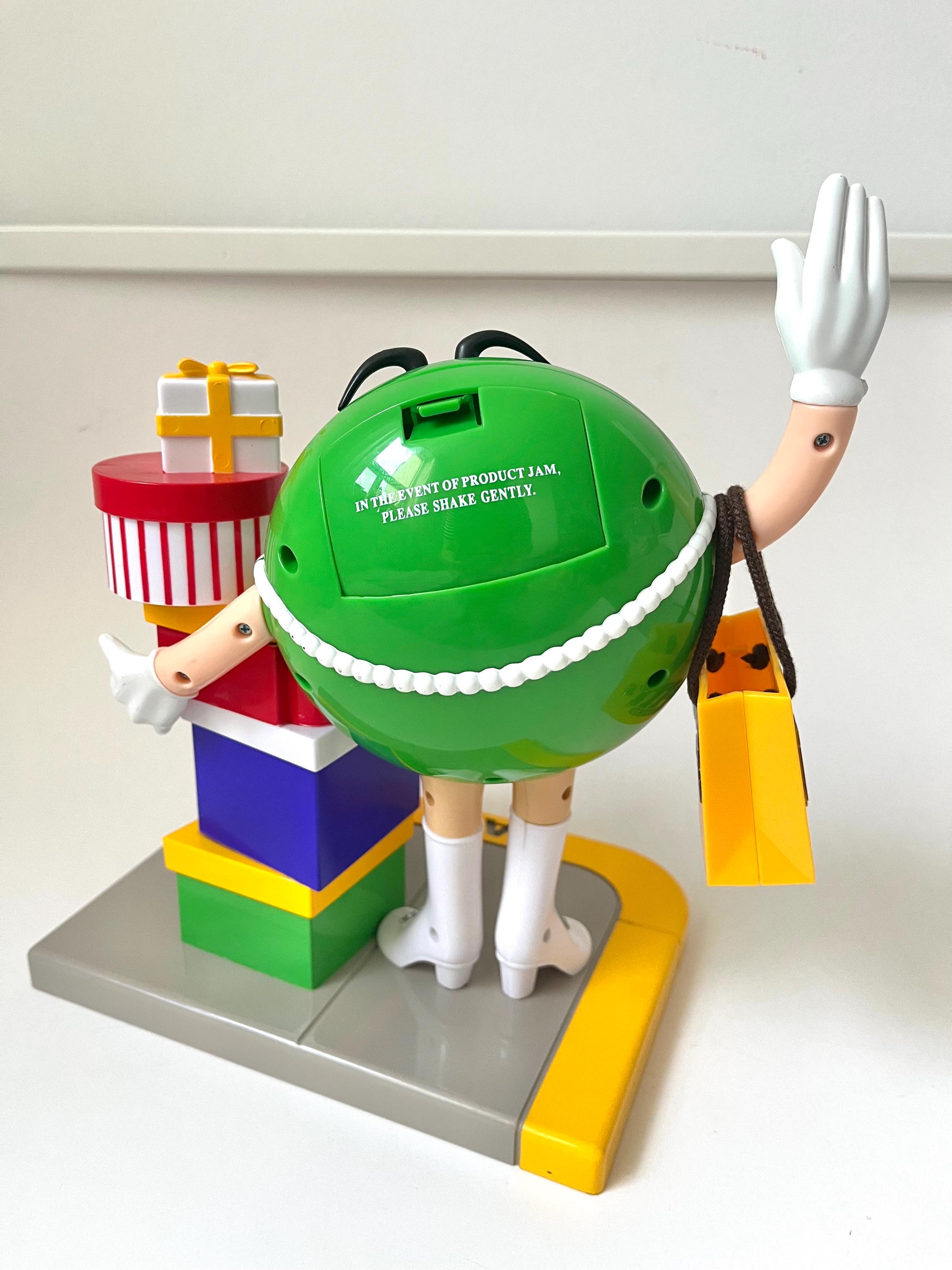 Vintage 11” M&m's Miss Green Lady Shopper W/handbag Taxi Stand