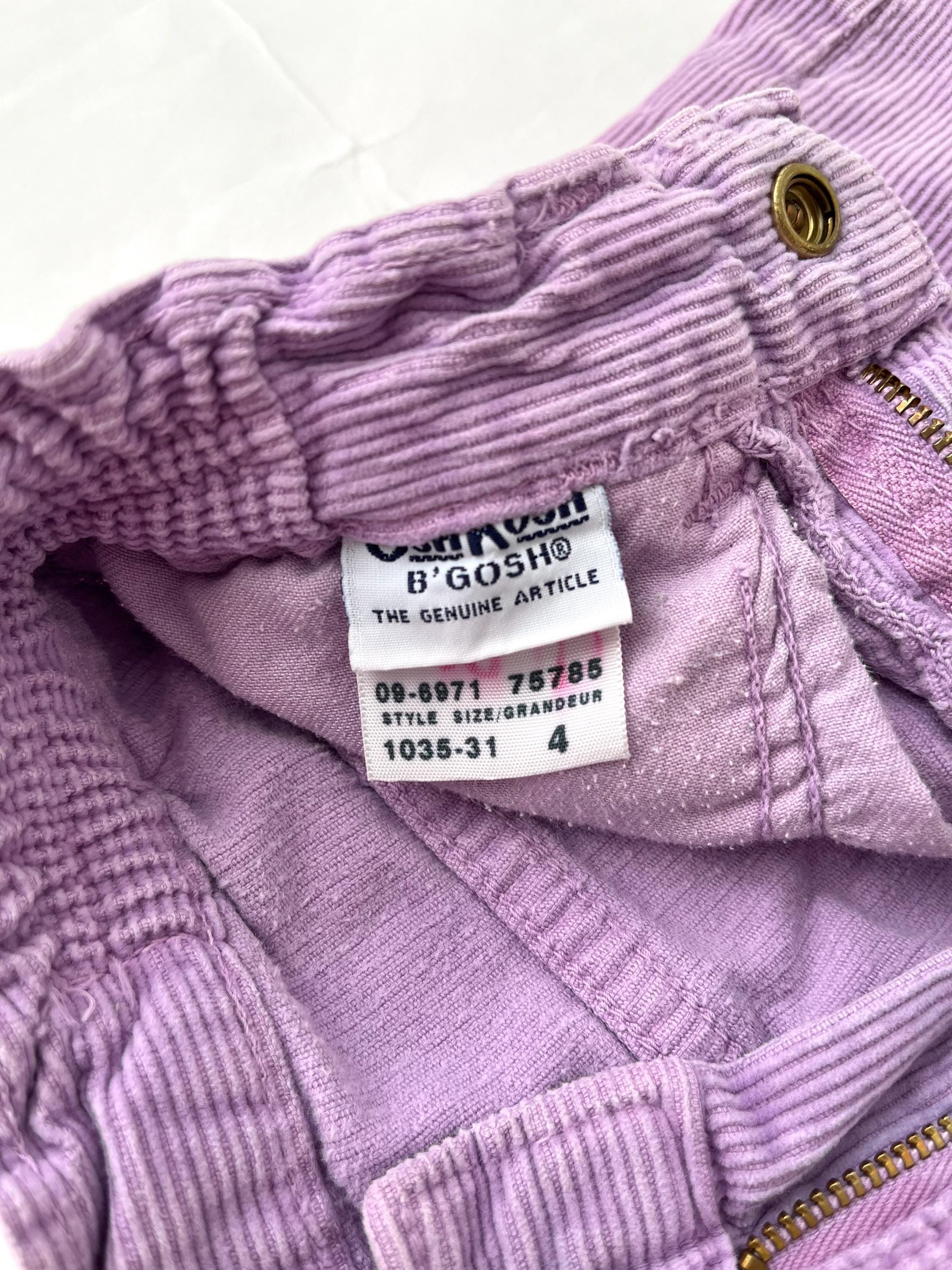 Vintage 90s Oshkosh Flared Corduroy Pants Bell Bottom Lilac