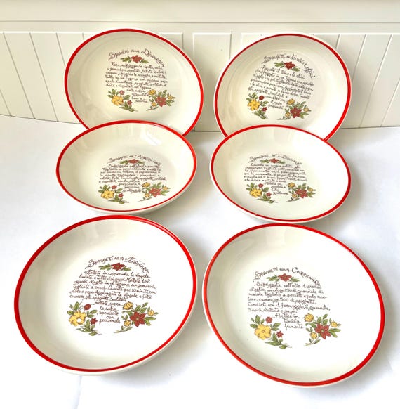 Vintage La Primula ITALY Individual Pasta Bowl – Spaghetti Recipe