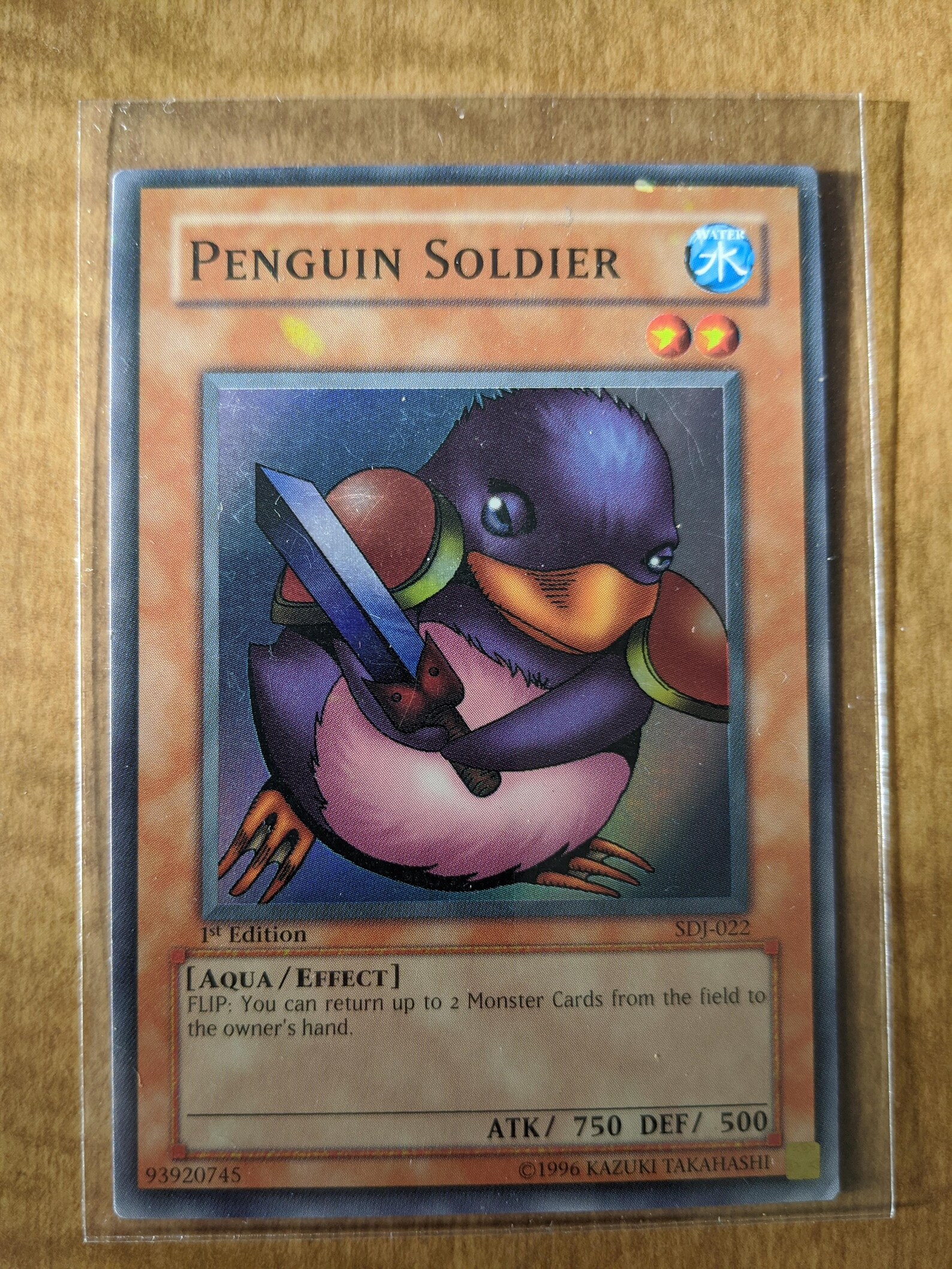 1st Edition Yugioh Penguin Soldier SDJ022 Super Rare Etsy