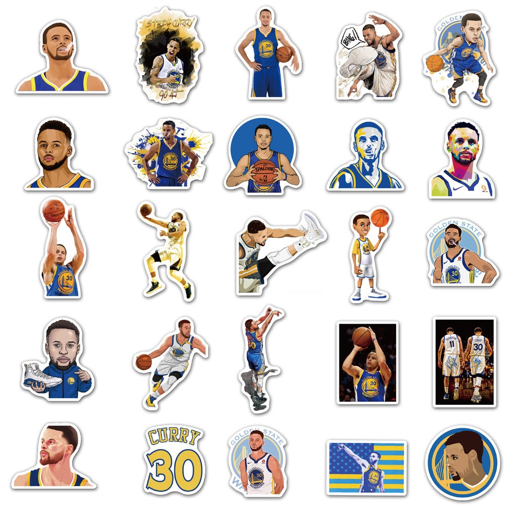 50pcs Stephen Curry Sticker Pack For Laptop Water Bottles Etsy