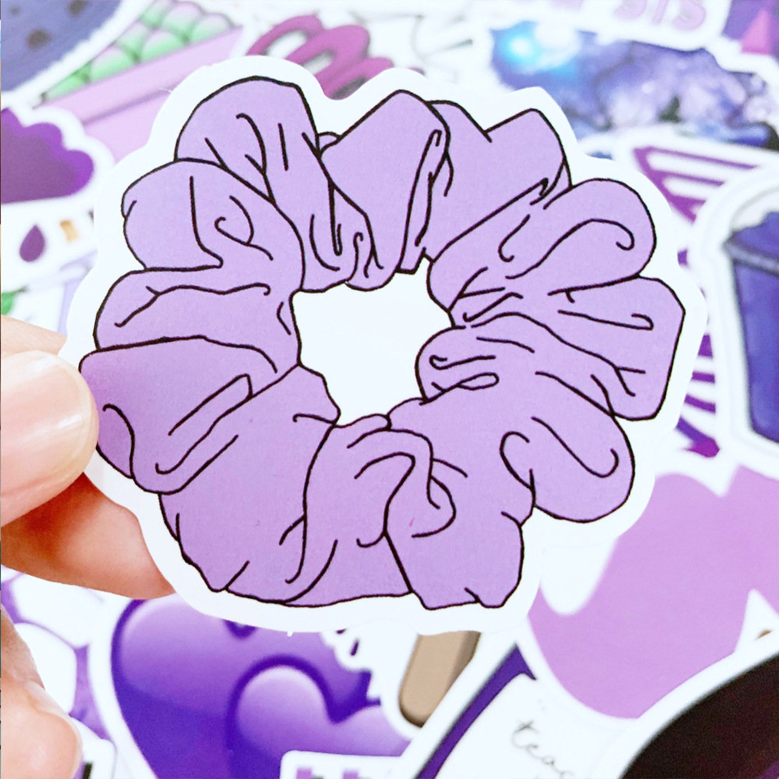 50pcs Cute Stickers for Girls Purple Stickers Pack Laptop Etsy