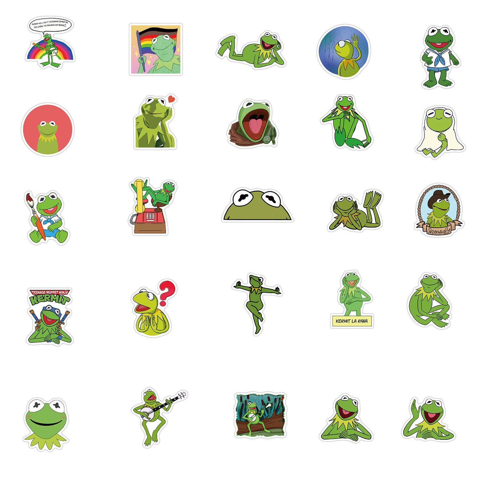 50pcs Kermit the Frog Sticker Pack For LaptopWater | Etsy
