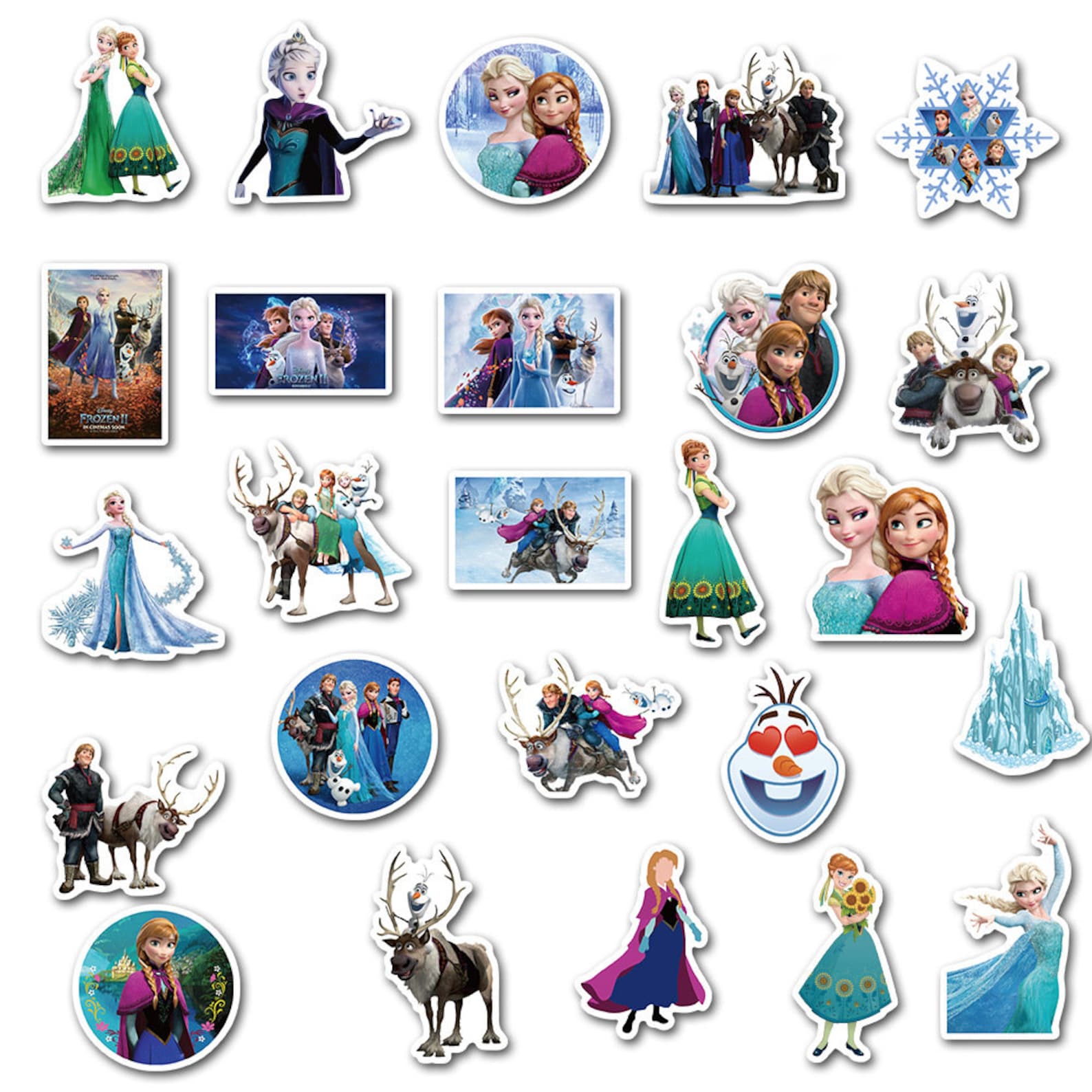50pcs Anna Elsa Decals Frozen Sticker Pack For LaptopWater Etsy