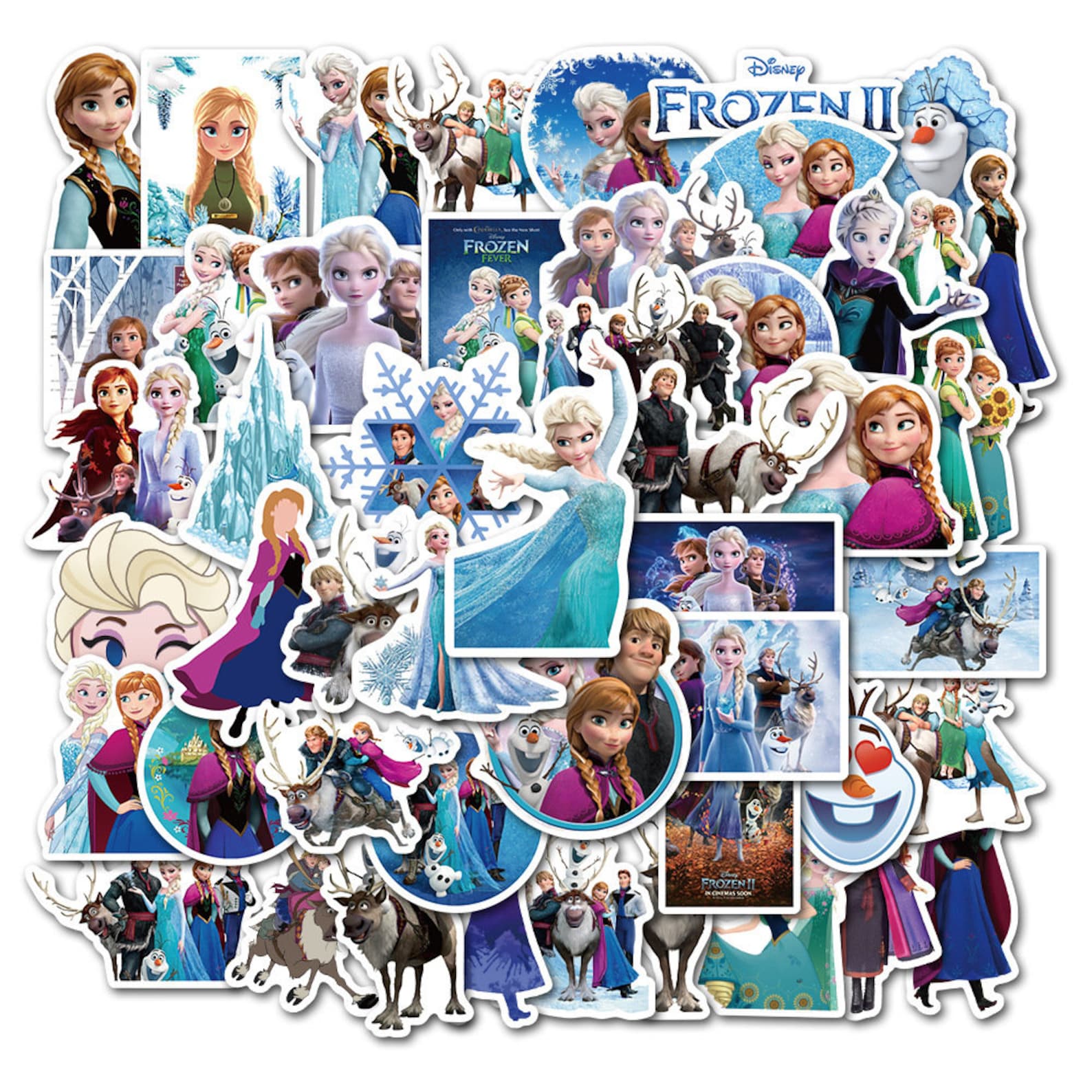 50pcs Anna Elsa Decals Frozen Sticker Pack For LaptopWater Etsy