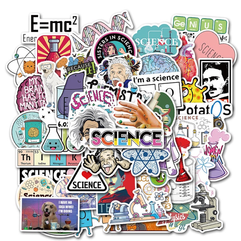 50pcs Physics Chemistry Science Sticker Pack For Laptop Etsy