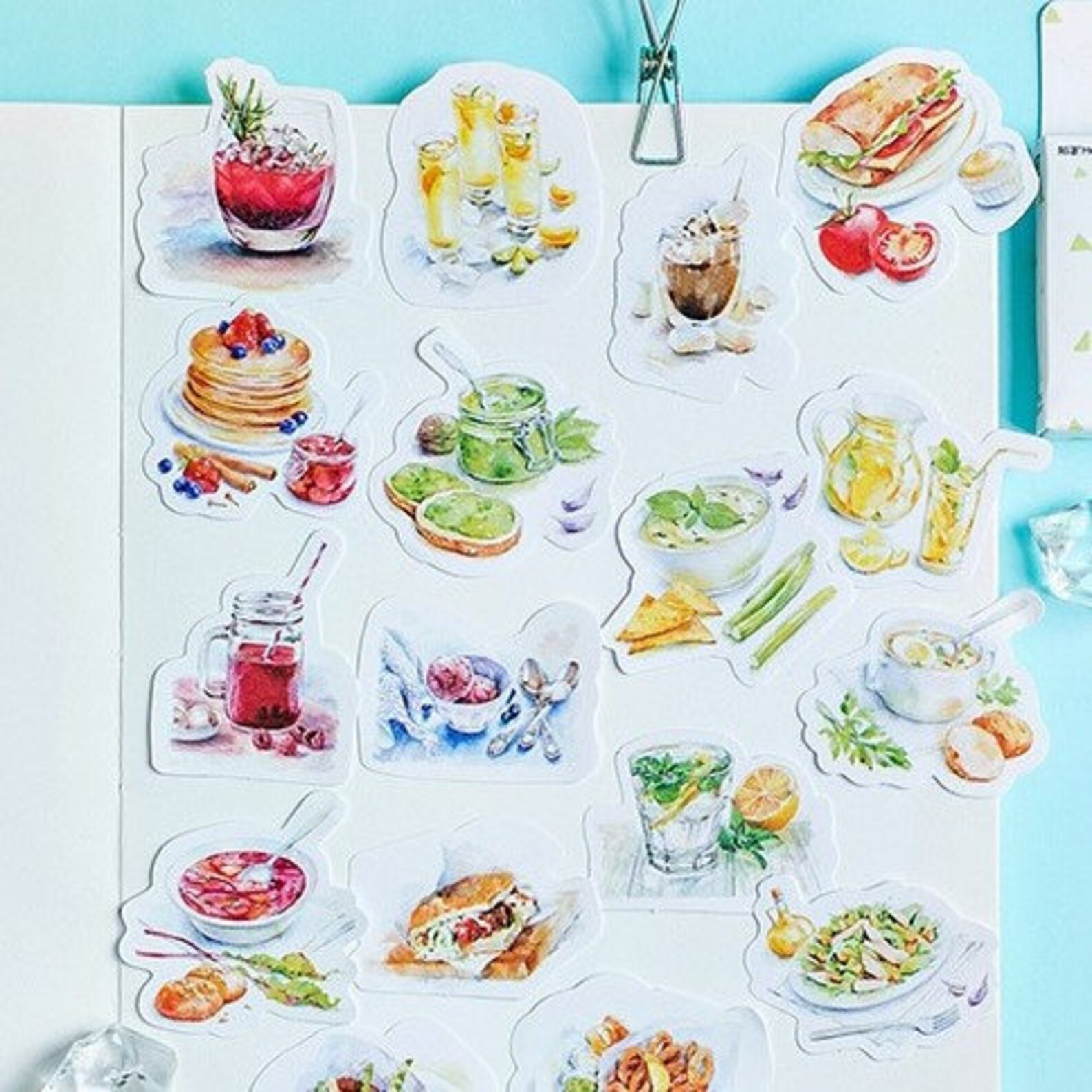 46pcs Food Sticker Pack For Journaling ScrapbookingBullet Etsy