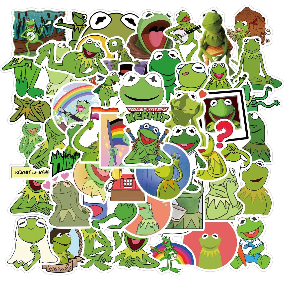 50pcs Kermit the Frog Sticker Pack For LaptopWater | Etsy