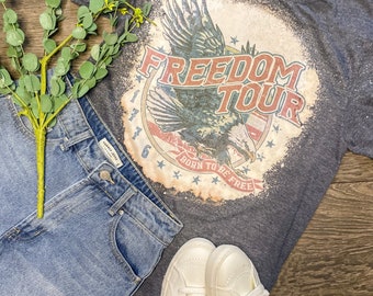 Freedom - eagle - 4th of July - America - tee