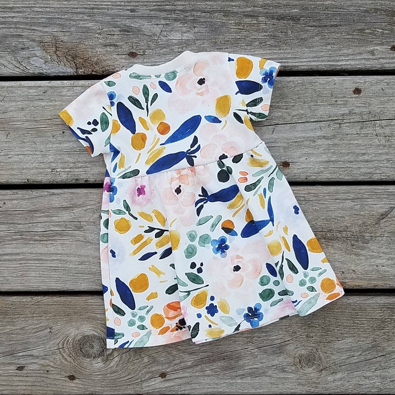 Floral Organic Cotton Toddler Dress Special Occasion Baby Etsy