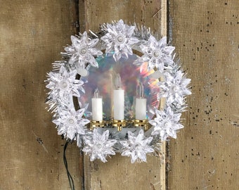 Vintage Christmas Tree Topper - Plug in - Round