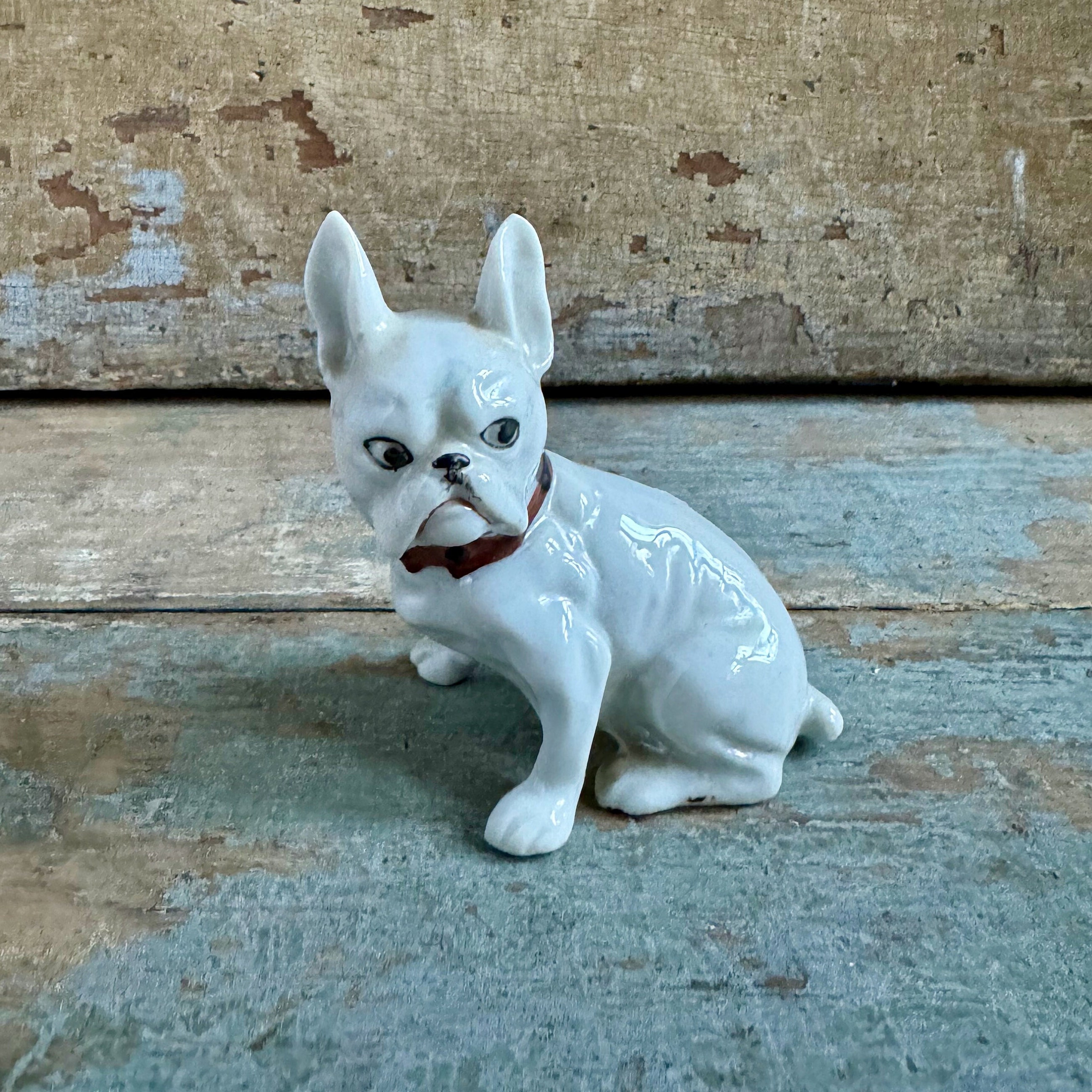 Vintage French Bulldog Carnival Chalkware Fair Prize (Chips