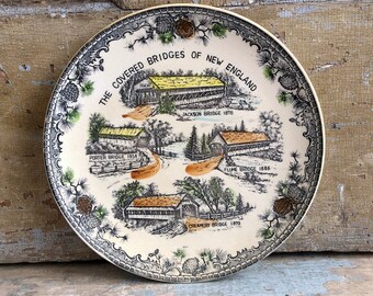 Covered Bridges of New England Plate - Etsy