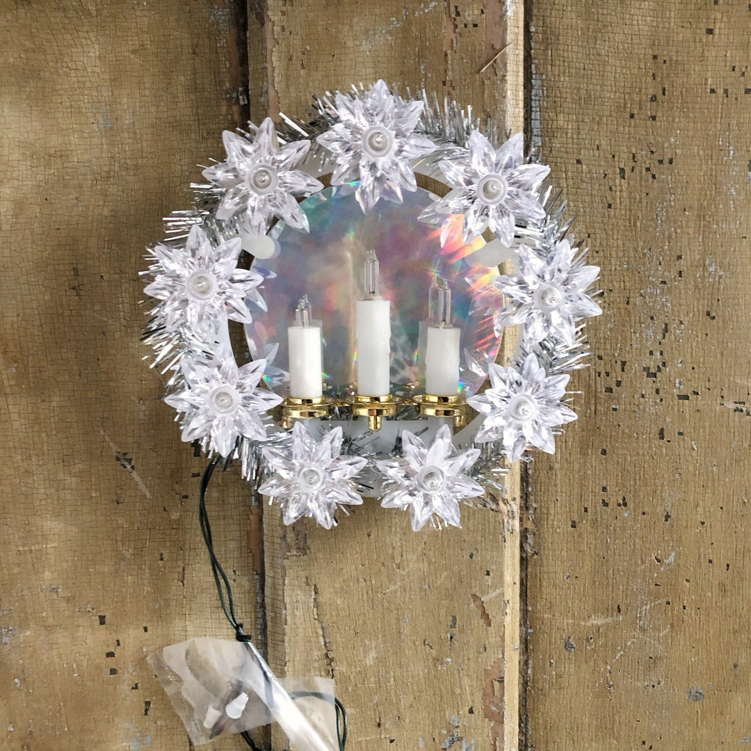 Vintage Christmas Tree Topper Plug in Round Etsy