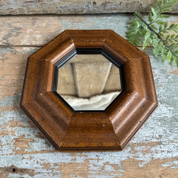 Small Octagon Wooden Mirror - Wall Decor - E A Riba Co Inc - New York
