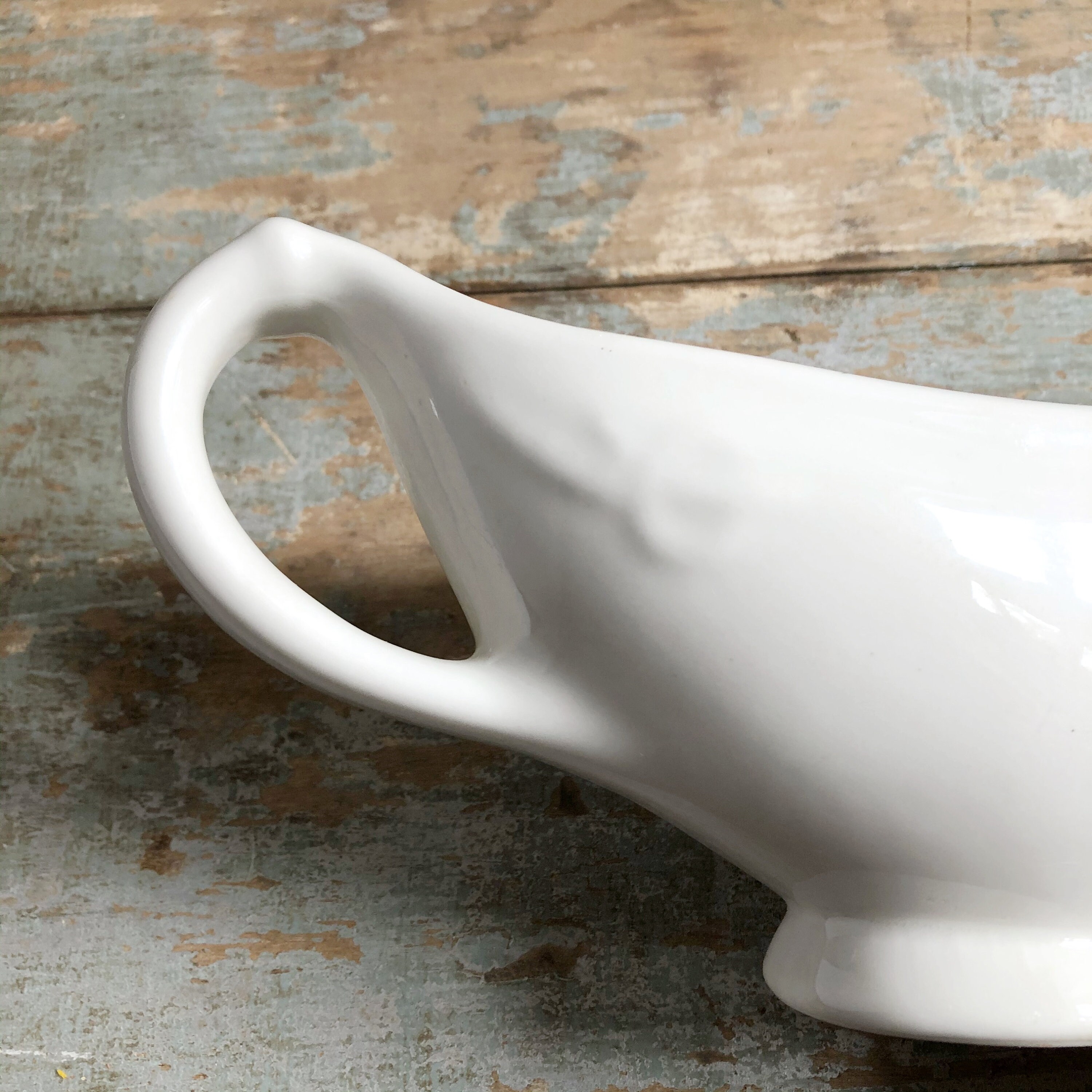 Hall White Ironstone Gravy Boat Etsy