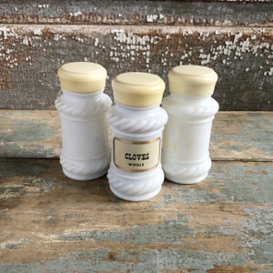 Vintage-Inspired Spice Jars Set of Six - Magnolia