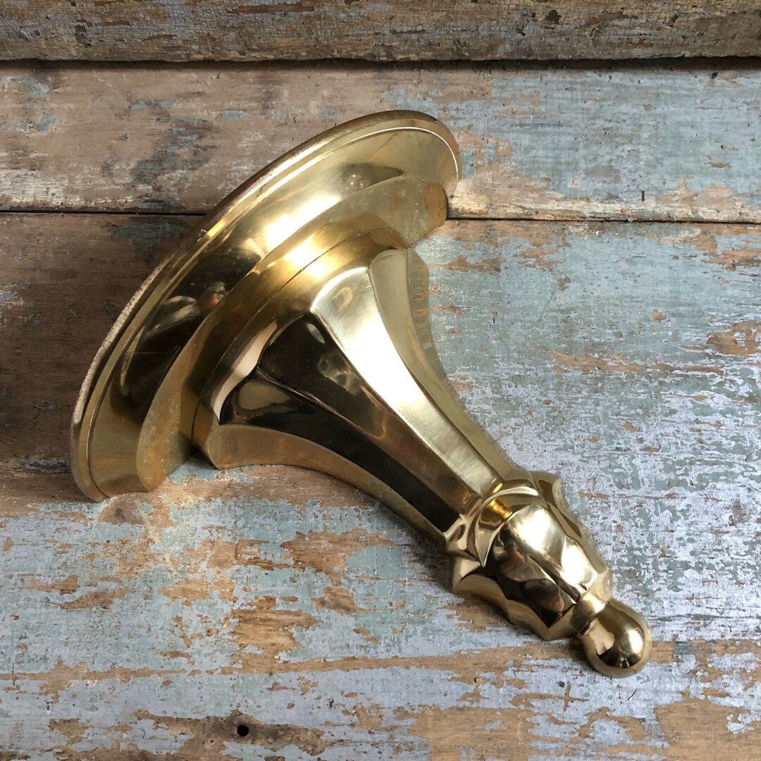 Vintage Brass Wall Shelf Brass Wall Shelf Made in India Plate Shelf