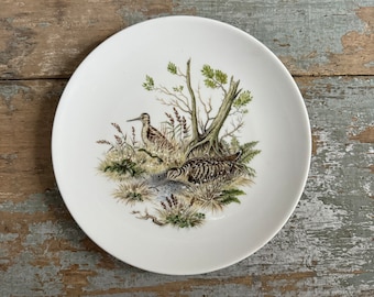 Vintage Bird Plate - Bavaria Schumann Arzburg Germany Golden Crown Bird Plate